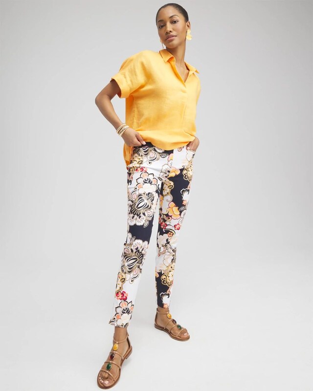 Brigitte Warm Floral Ankle Pants - image 2